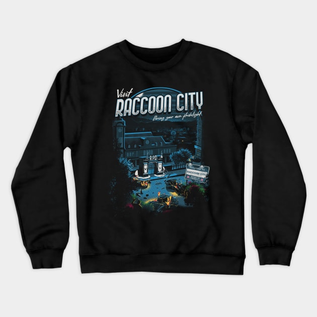 Visit Raccoon City Crewneck Sweatshirt by rustenico